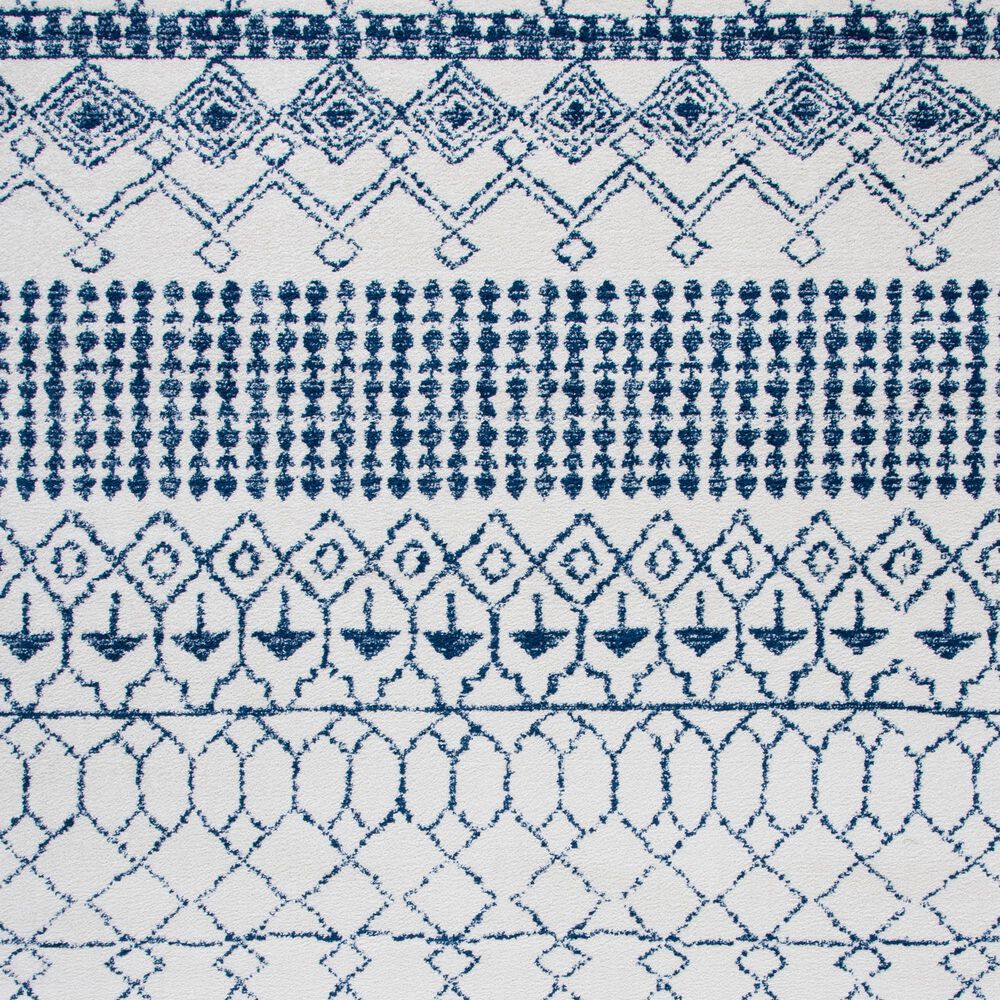 Safavieh Tulum 2&#39; x 9&#39; Ivory and Navy Runner, , large