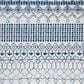 Safavieh Tulum 2" x 9" Ivory and Navy Runner, , large