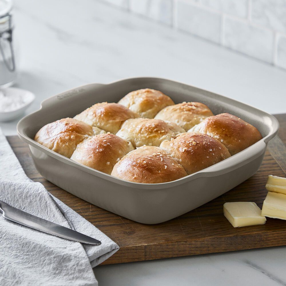 Green Pan Premiere Ovenware 8" Square Cake Pan in Taupe, , large