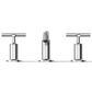 Kohler Purist Widespread Bathroom Sink Faucet with Cross Handles and Low Gooseneck Spout in Polished Chrome, , large