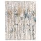 Surya Cardiff CDF-2306 Medium Gray, Light Blue, Mustard and Dark Blue 9" x 12"2" Area Rug, , large