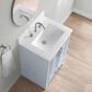 37B Lucerne 24" Single Bathroom Vanity Cabinet in Soft Blue with Marble Top and Backsplash, , large