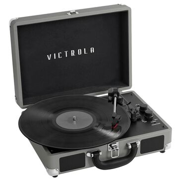 Victrola Journey+ Bluetooth Suitcase Record Player in Grey, , large