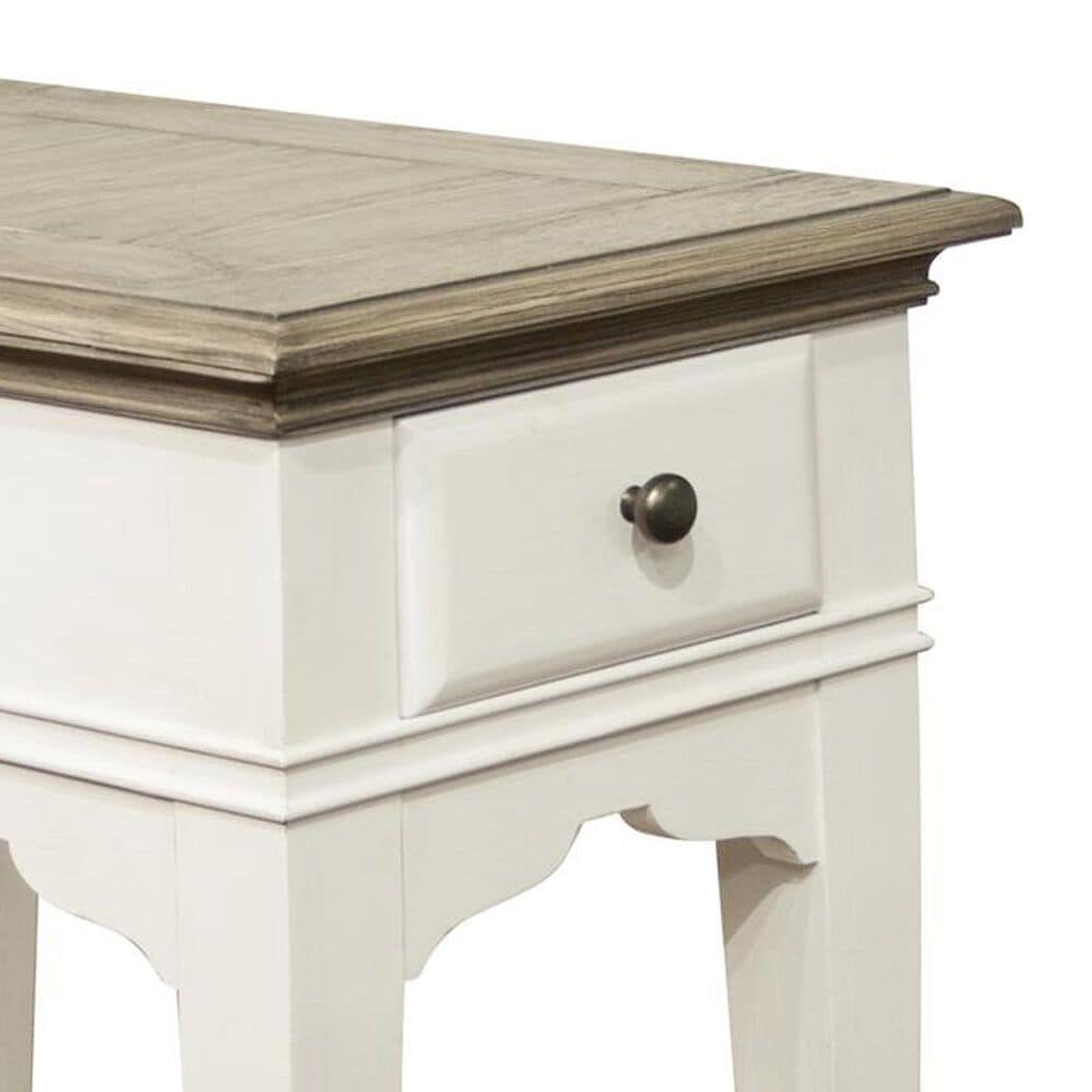 Riverside Furniture Myra 1-Drawer Side Table in Natural and Paperwhite, , large