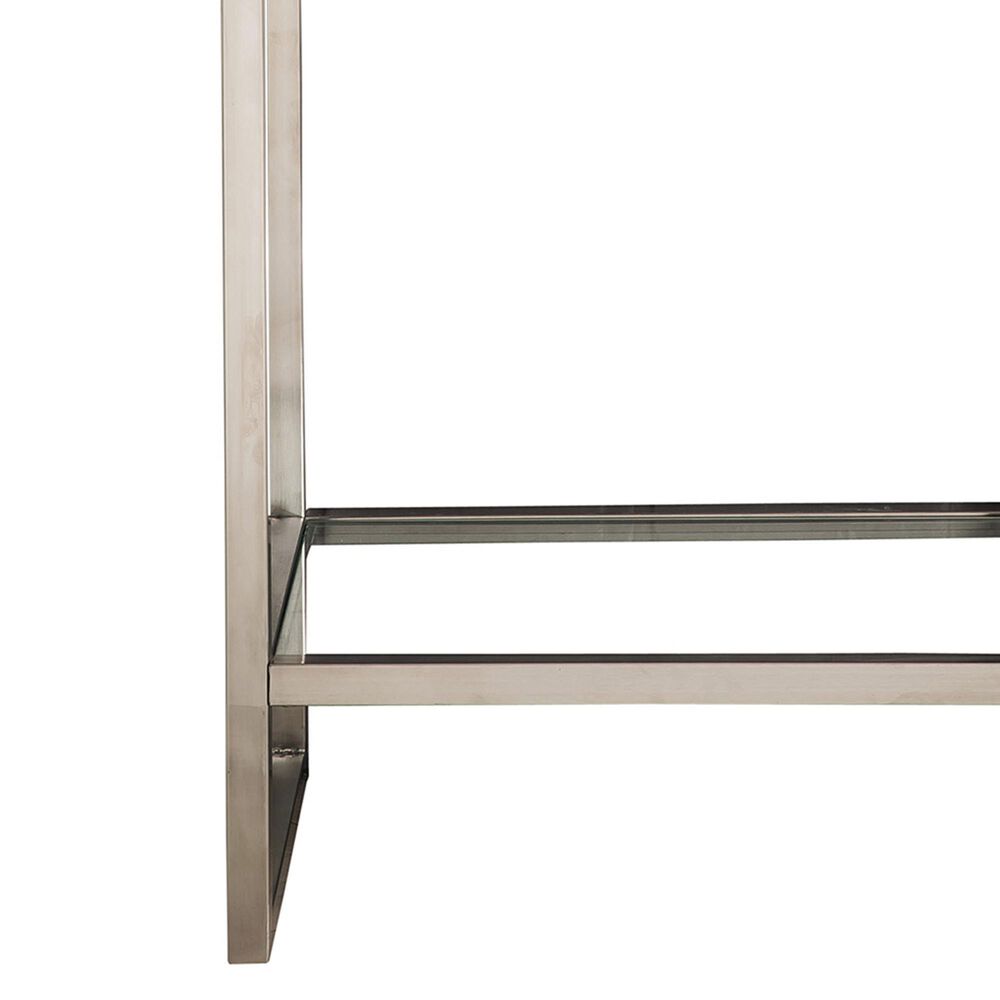 James Martin Vanities Boston 20&quot; Single Bathroom Vanity in Brushed Nickel with 3 cm White Glossy Resin Countertop and Rectangular Sink, , large