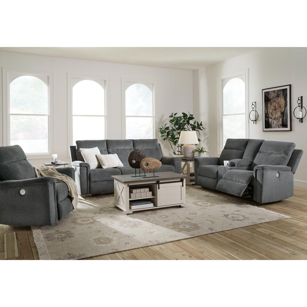 Ashley Barnsana Power Reclining Sofa in Gravel, , large