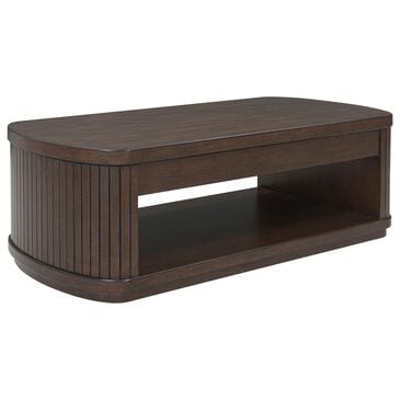 Ashley Korestone Lift Top Cocktail Table in Dark Brown, , large