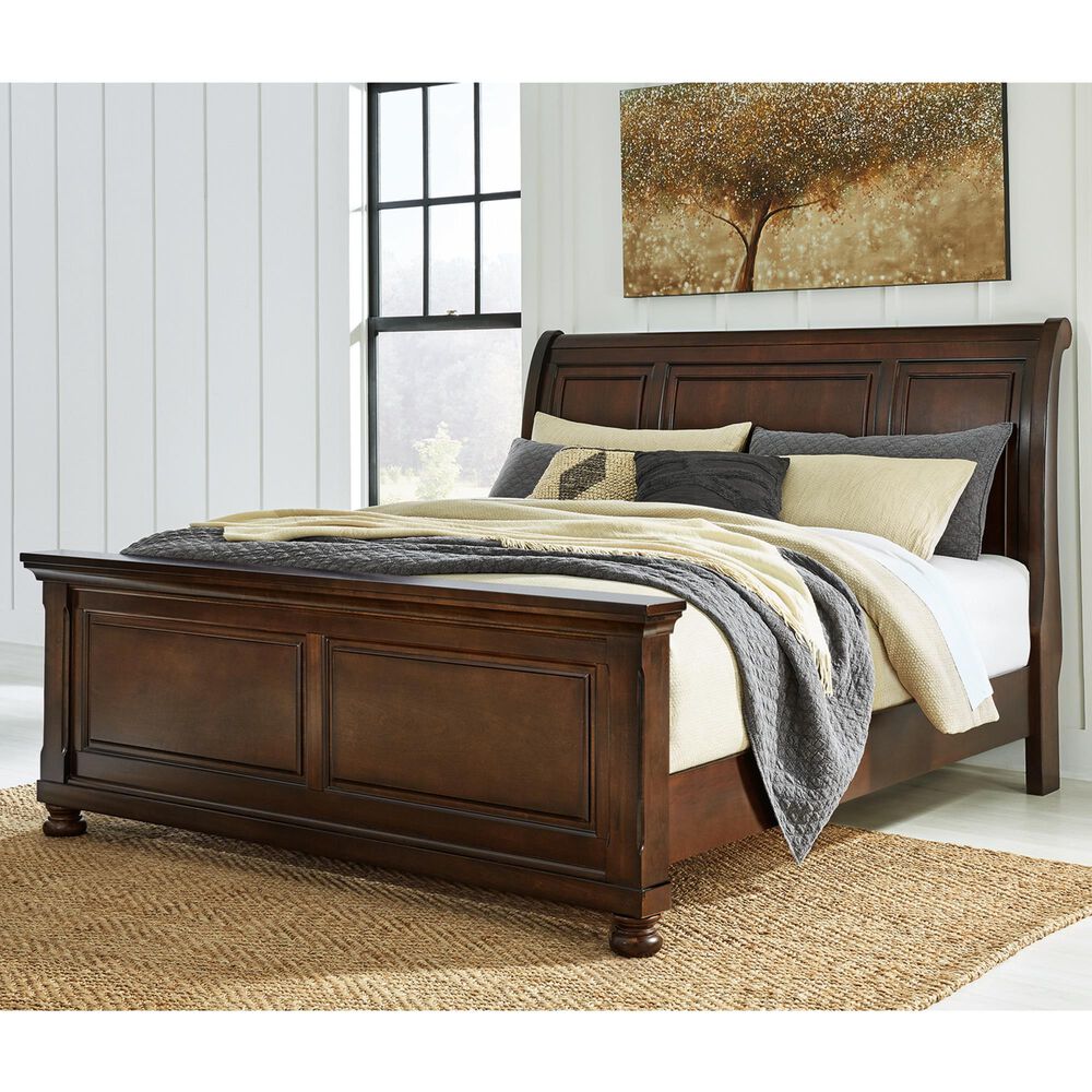 Millenium Porter King Sleigh Bed in Rustic Brown, , large