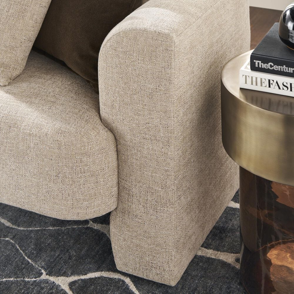 Vanguard Furniture Mia Spot Table with Glass Top in Sienna, , large