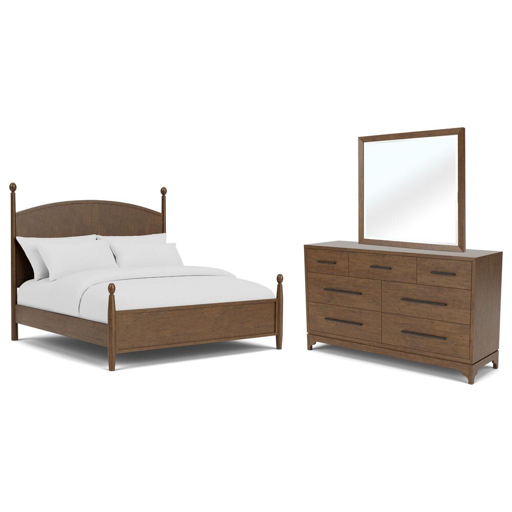 Riverside Furniture Calhoun 3-Piece Queen Panel Bedroom Set in Whiskey Oak, , large