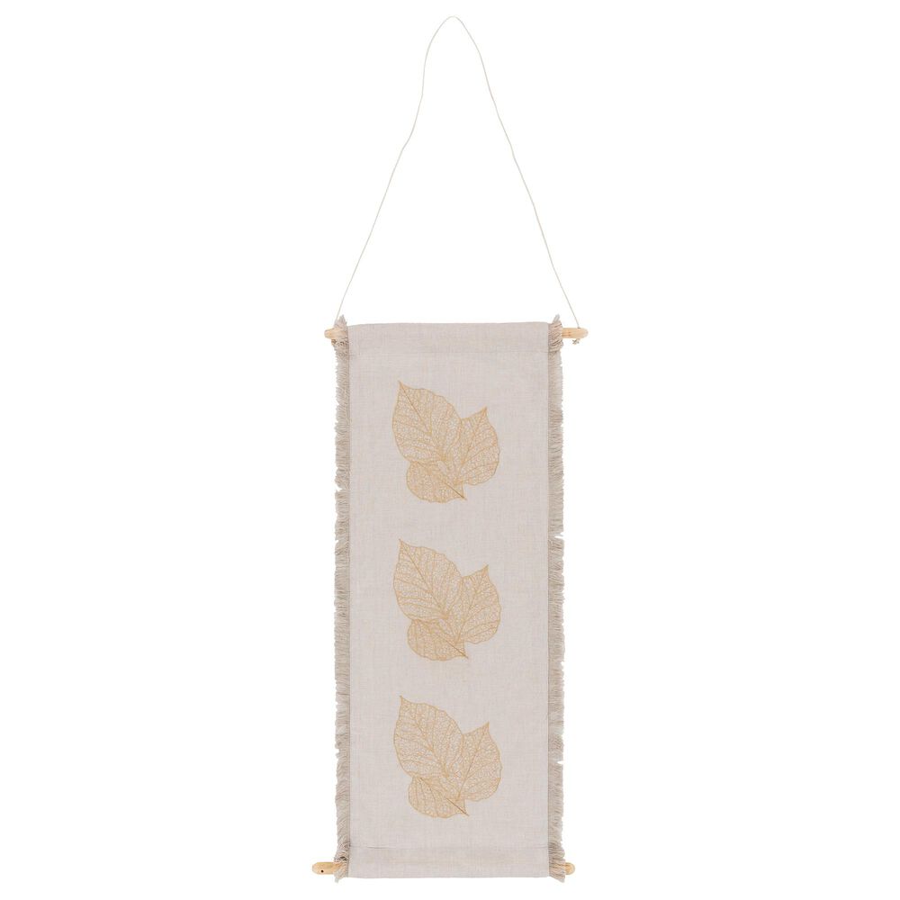 Surya Inc Leaves Wall Hanging in Ivory/Wheat, , large