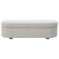 Urban Home Kiki Upholstered Hinged Storage Bench in Cotton Ball, , large