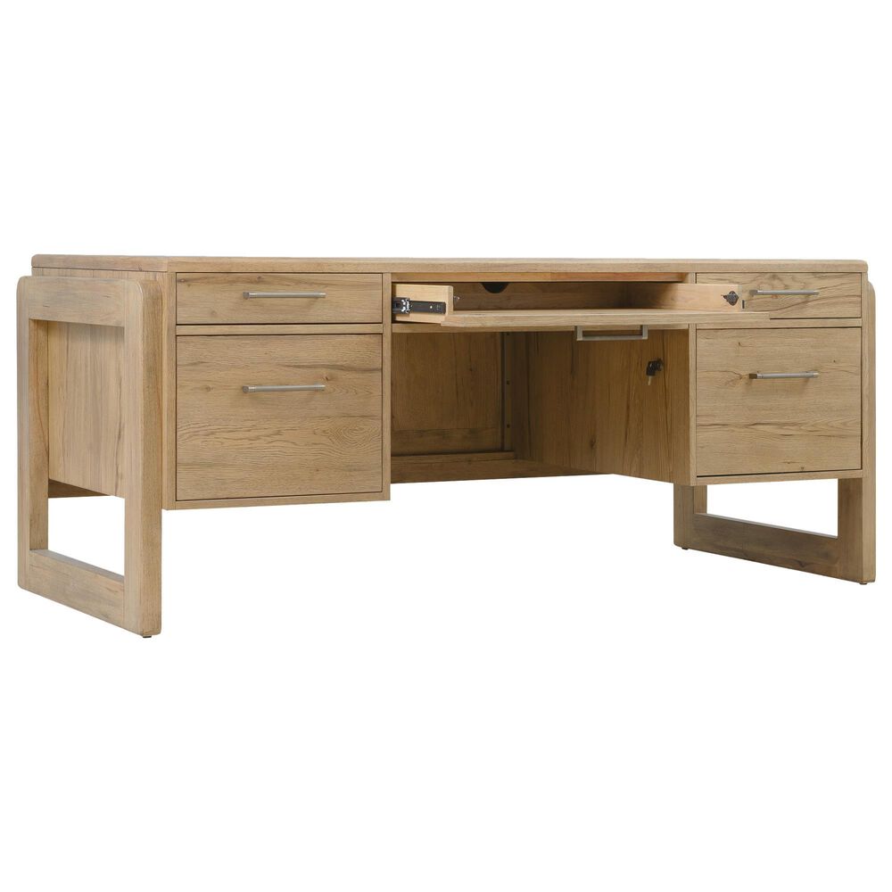 Hooker Furniture Kalamazoo Executive Desk in Aged Oak, , large