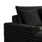 Furniture of America Tavedestrand Oversized Chaise Lounger with Cupholders and USB Ports in Black, , large