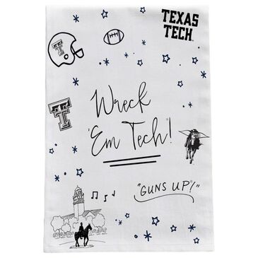 Valiant Gifts Texas Tech Confetti Tea Towel in Black, , large