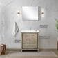 Lexora Home Lafarre 30" Single Bathroom Vanity in Rustic Acacia with 2 cm White Quartz Top and Rectangular Sink, , large
