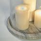 Ashley Saskia Candle Holder in Clear and Beige, , large