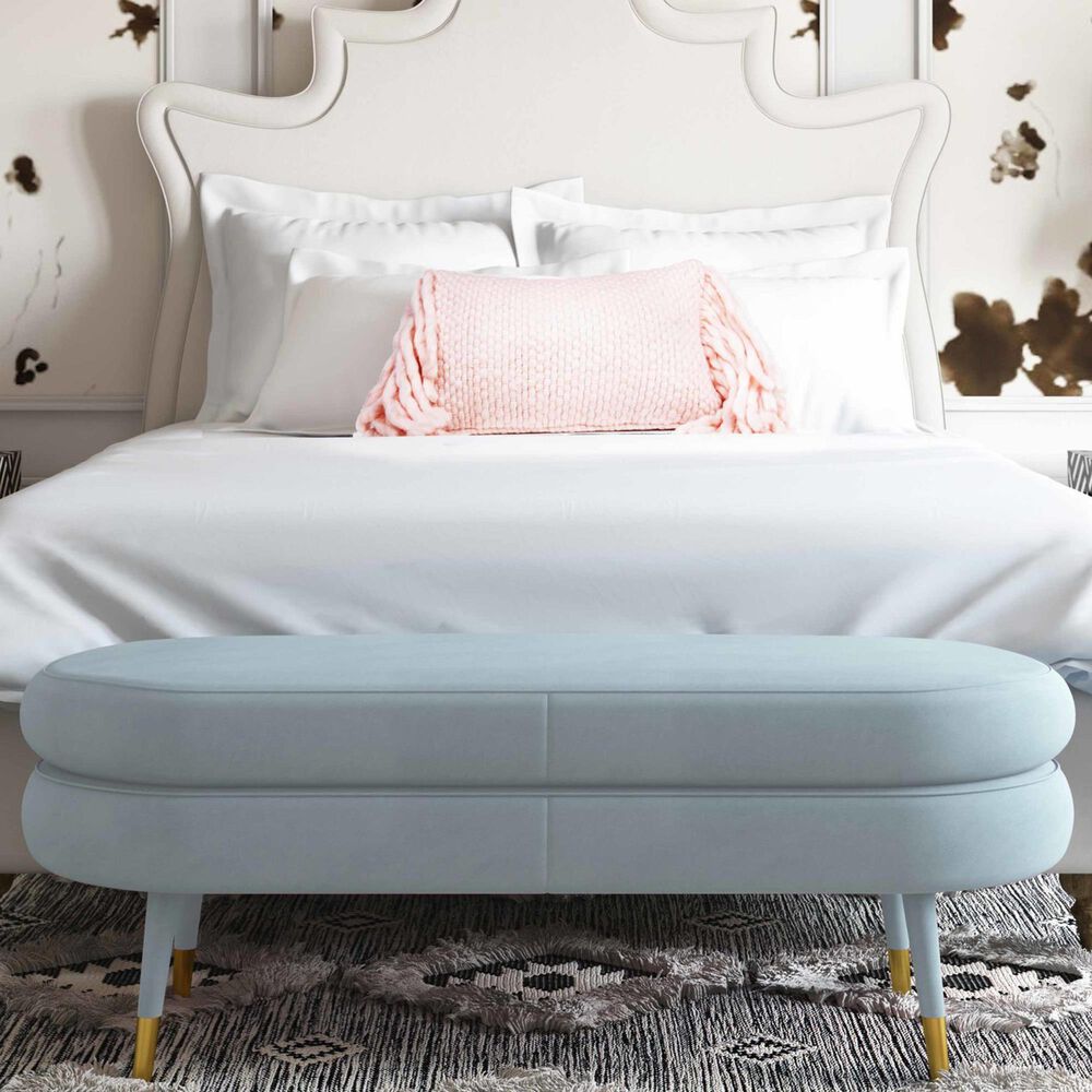 Tov Furniture Betty Bench in Sea Foam Green, , large