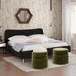 Jennifer Taylor Home Roman King Platform Bed with Ebony Black Upholstered in Natural Whitewashed, , large