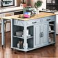 HOMLUX 47-inch Kitchen Island  in Grey Blue, , large