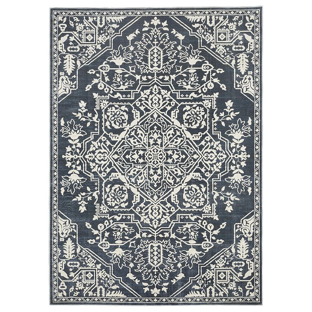 Oriental Weavers Intrigue INT10 2"3" x 7"6" Blue Runner, , large