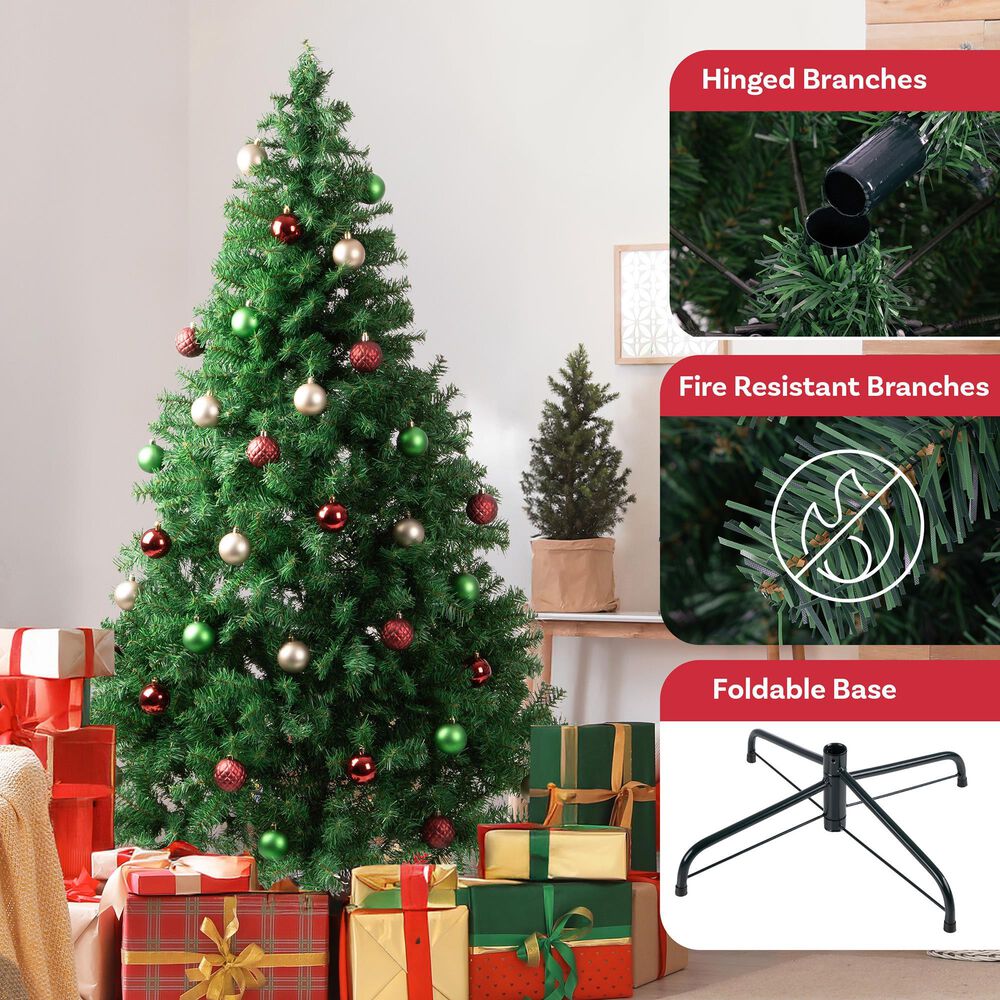 Timberlake 6 ft Artificial Christmas Tree with 1000 Branch Tips and Metal Stand in Green, , large