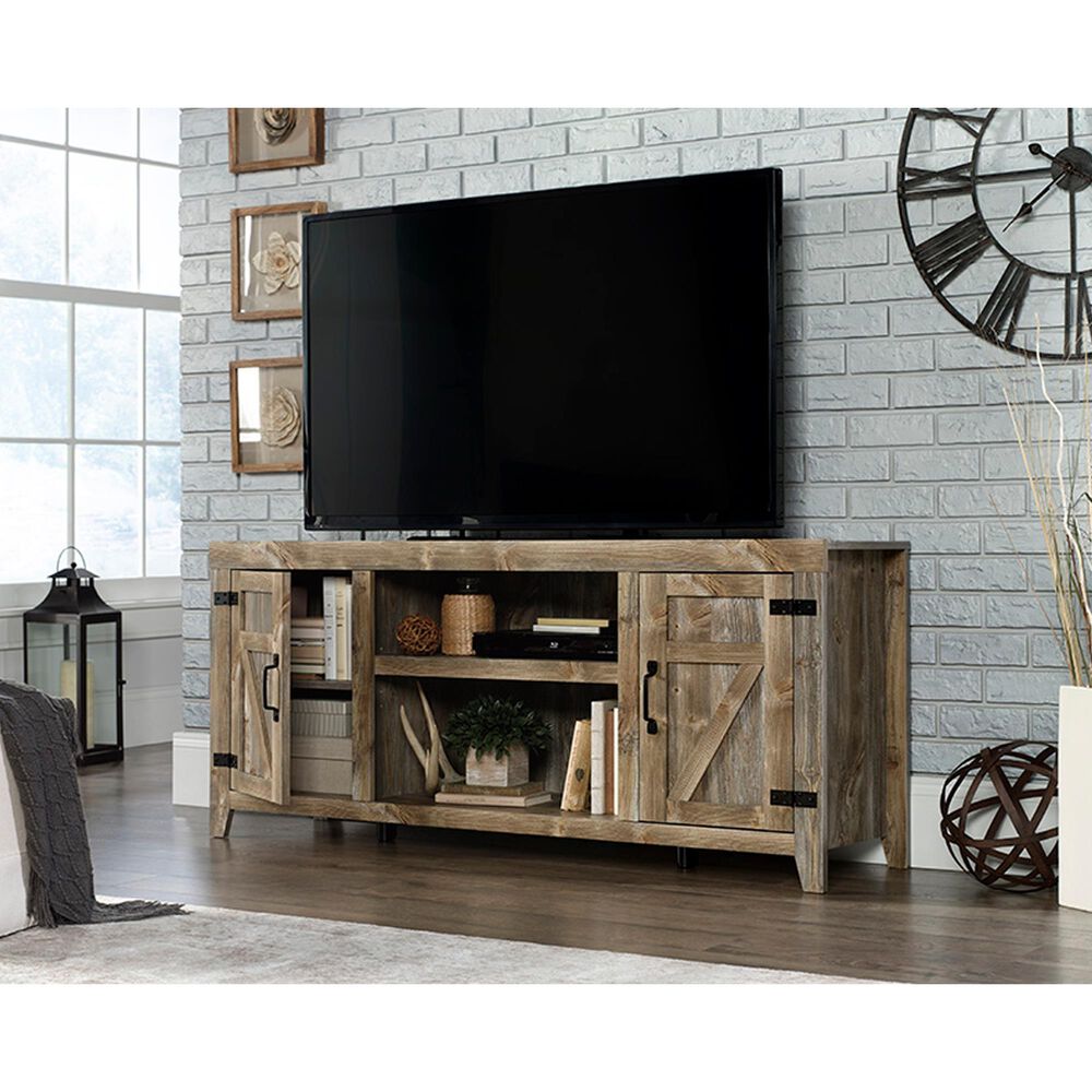 Sauder 63&quot; Entertainment Credenza in Rustic Cedar, , large