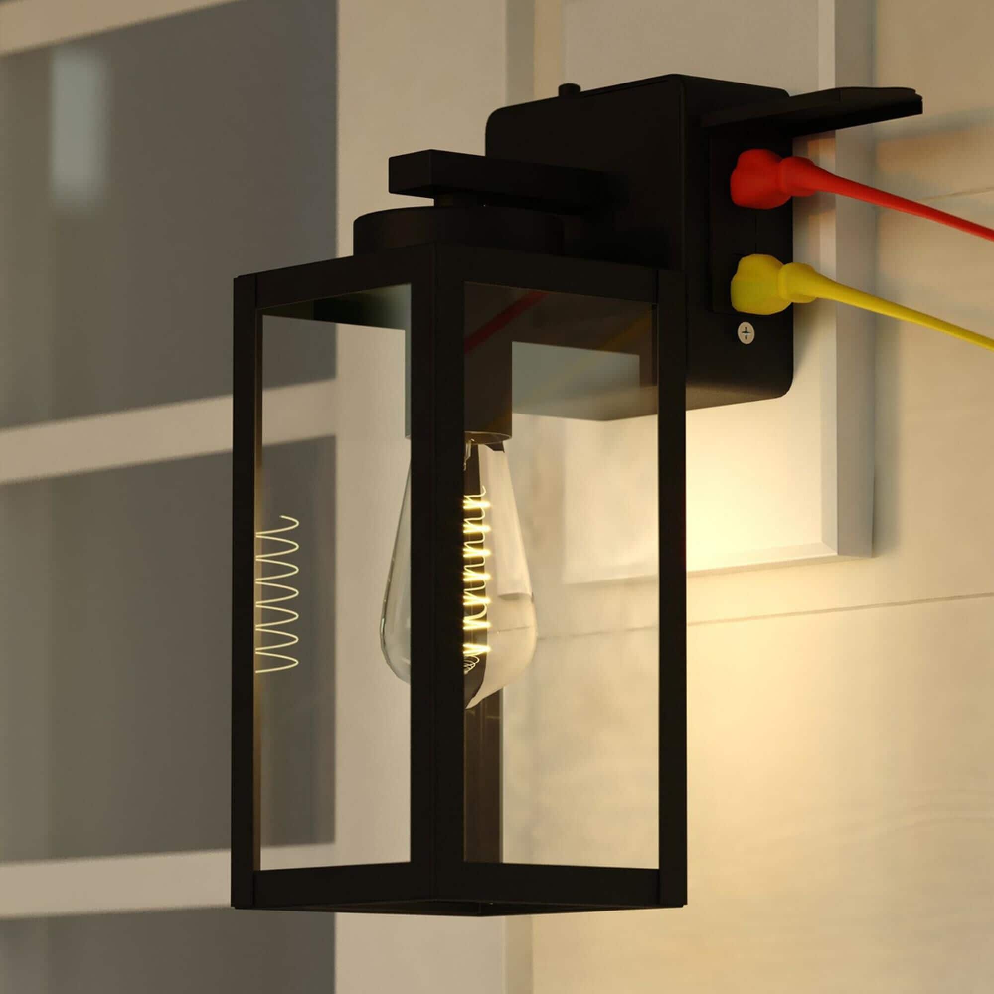 Vaxcel Lombard 1-Light Outdoor Wall Light with GFCI Outlet in