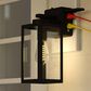 Vaxcel International Co. Ltd. Lombard 1-Light Outdoor Wall Light with GFCI Outlet in Textured Black, , large
