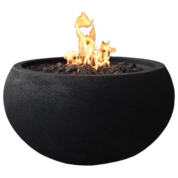 Elementi Fire York Round Natural Gas Fire Table in Black, , large