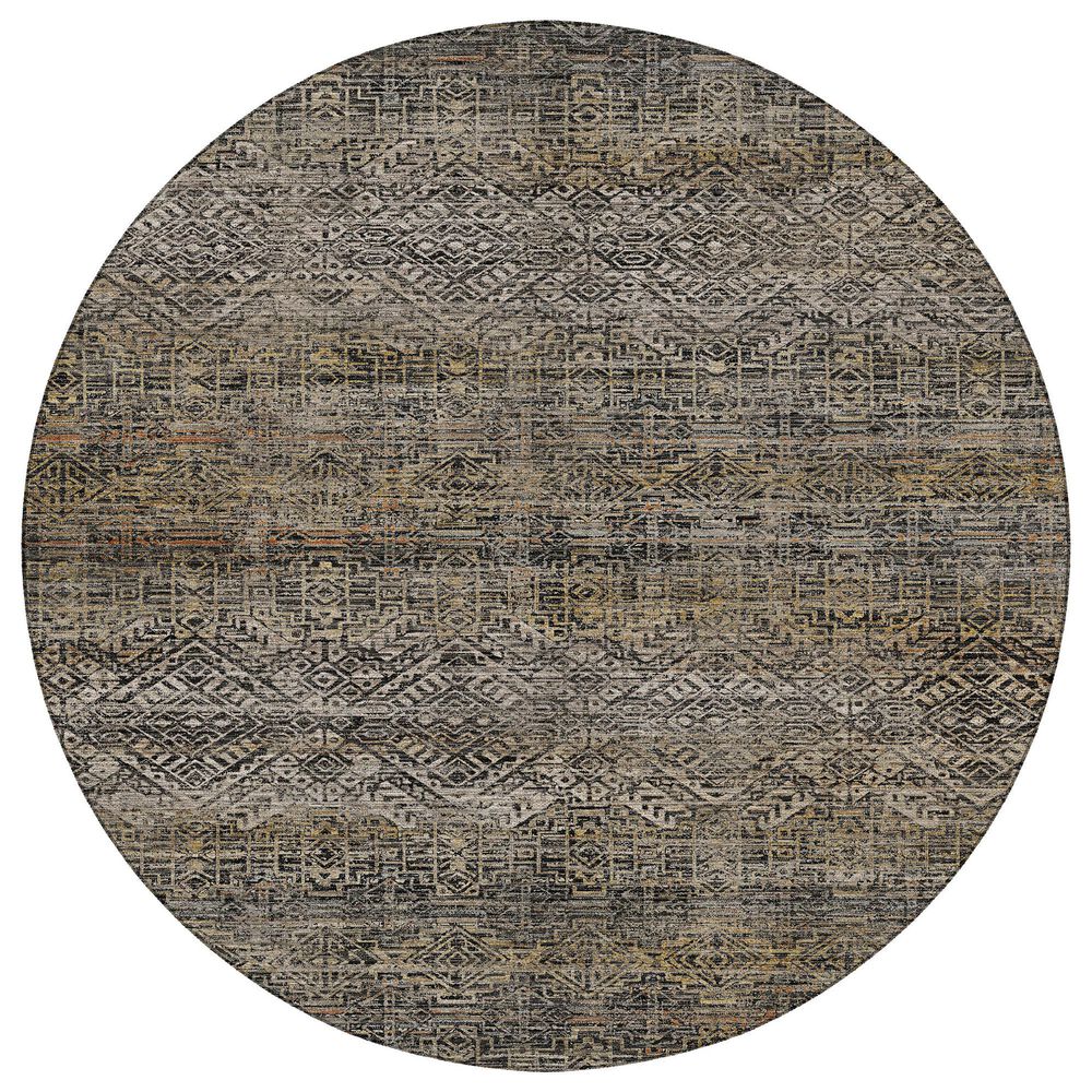 Dalyn Rug Company Vico Black 8" Round Area Rug, , large