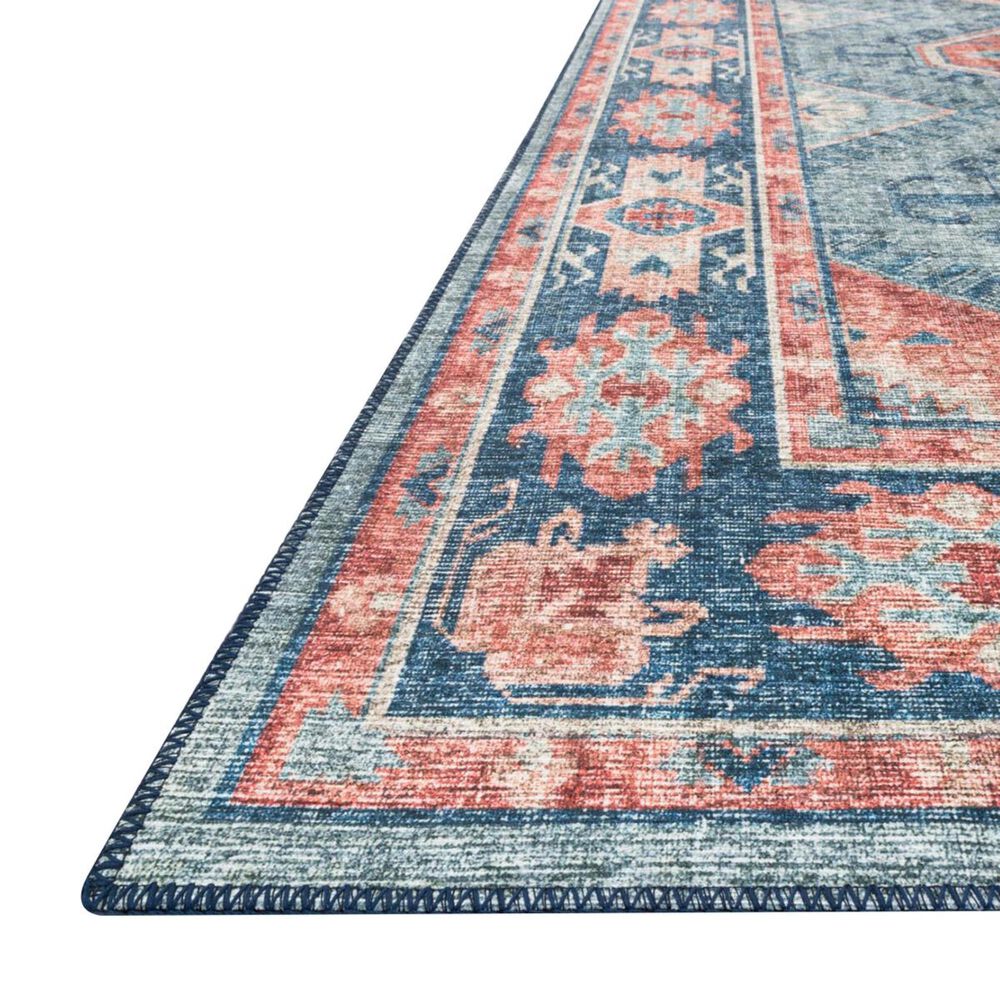 Loloi II Skye SKY-03 2&#39;6&quot; x 7&#39;6&quot; Turquoise and Terracotta Runner, , large