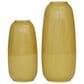 Maple and Jade 2-Piece Decorative Vase Set with Vertical Line Pattern in Polished Yellow, , large