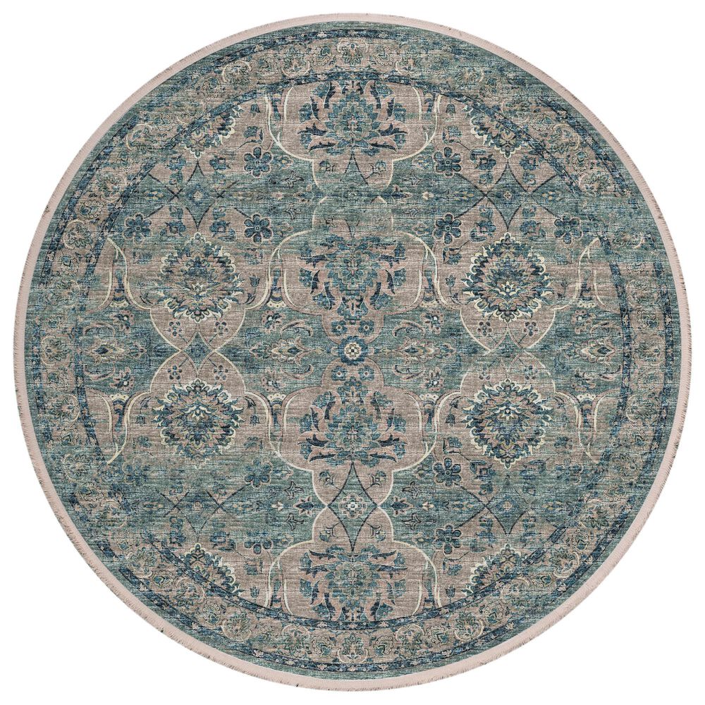 Dalyn Rug Company Marbella 8" Round Mineral Blue Area Rug, , large
