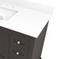 Lexora Home Dukes 48" Single Bathroom Vanity in Espresso with 2 cm White Quartz Top and Rectangular Sink, , large