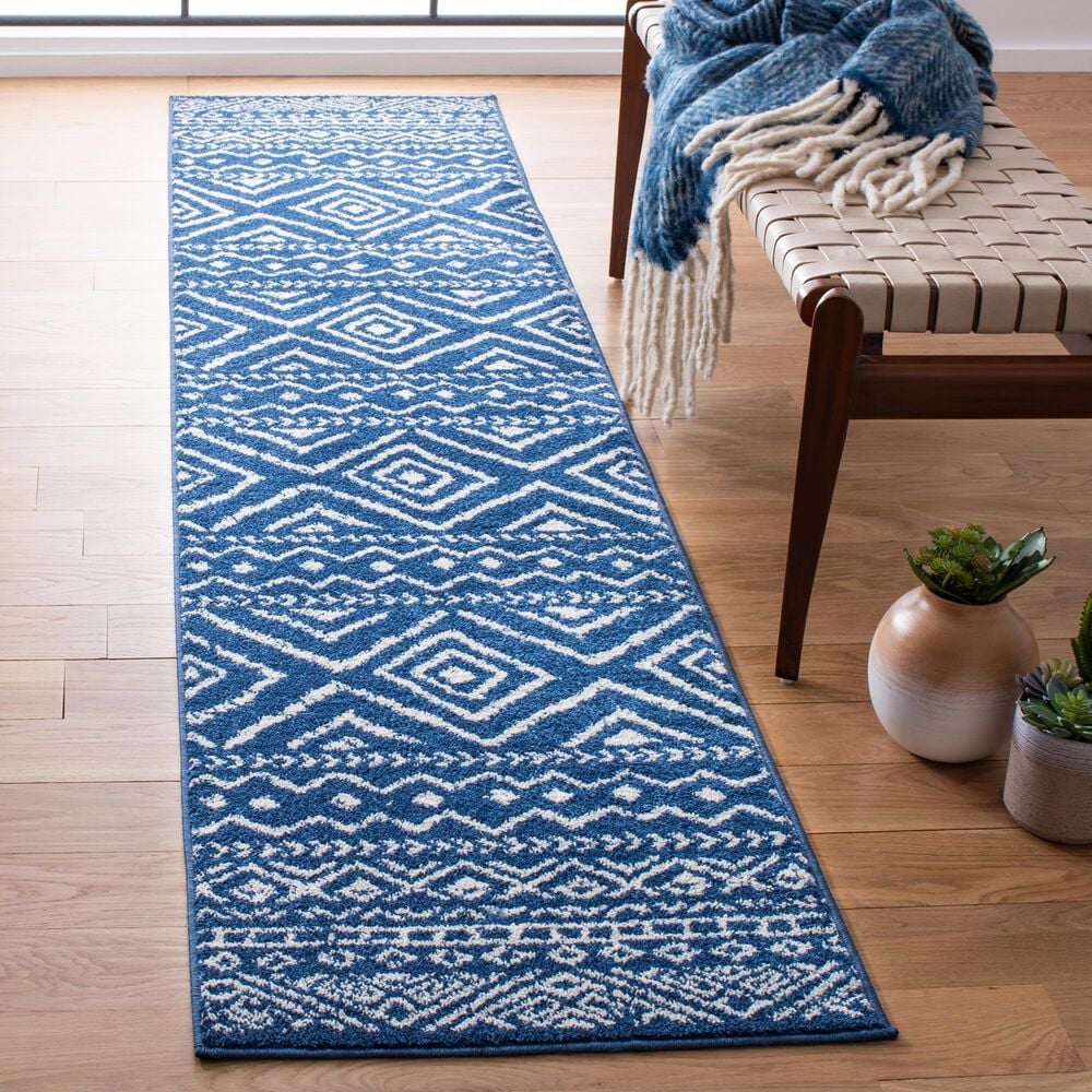 Safavieh Tulum 2&#39; x 9&#39; Dark Blue  Runner, , large