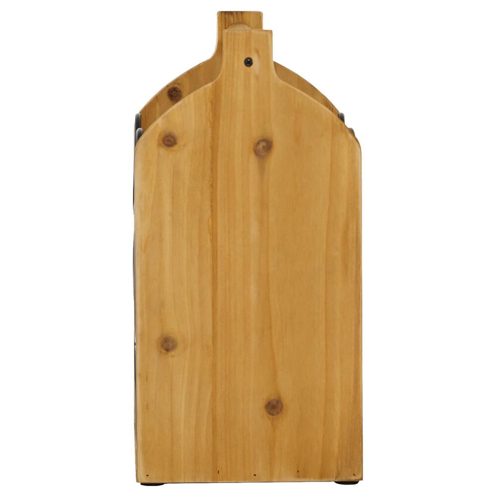 Maple and Jade 15&quot; Rustic Wood Wine Rack in Brown and Black, , large