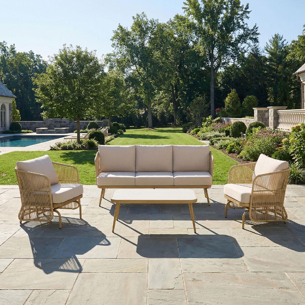 Sunwell Garden 2-Piece Patio Sofa Set in Beige, , large