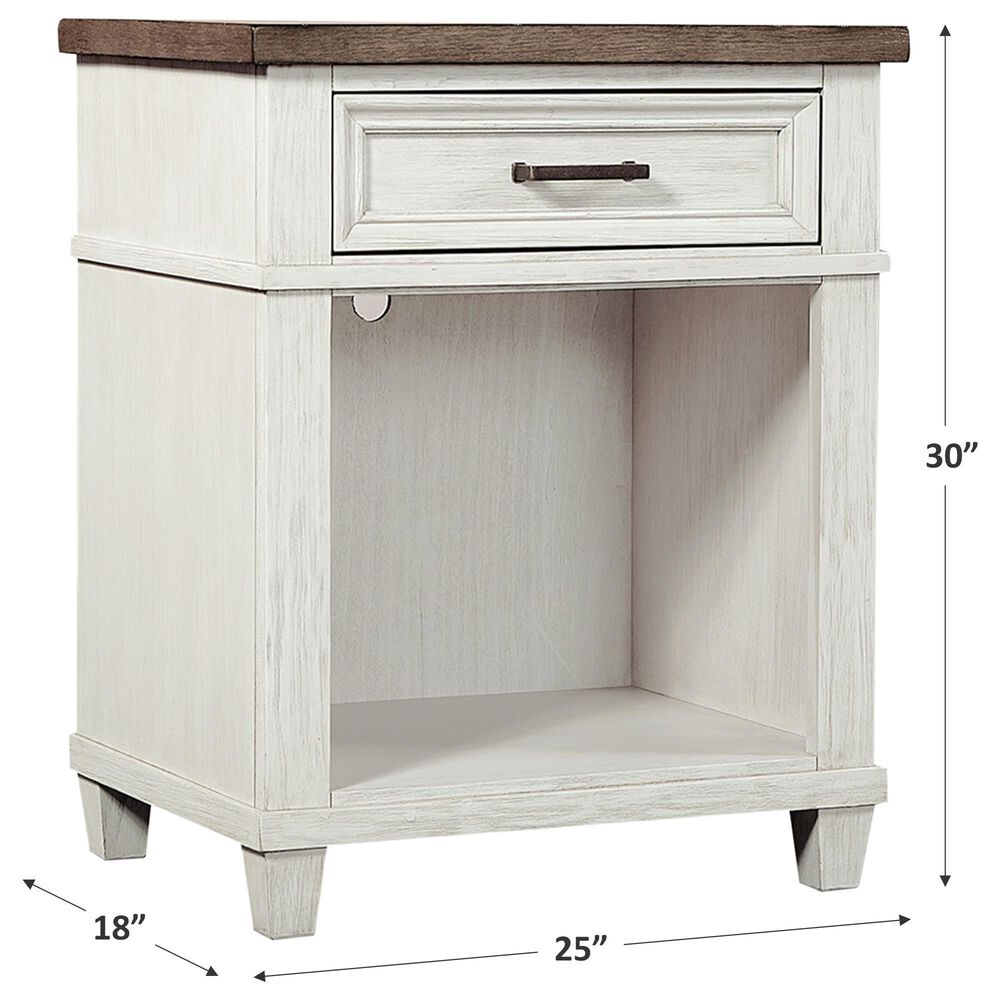 Riva Ridge Caraway 1 Drawer Nightstand in Aged Ivory, , large