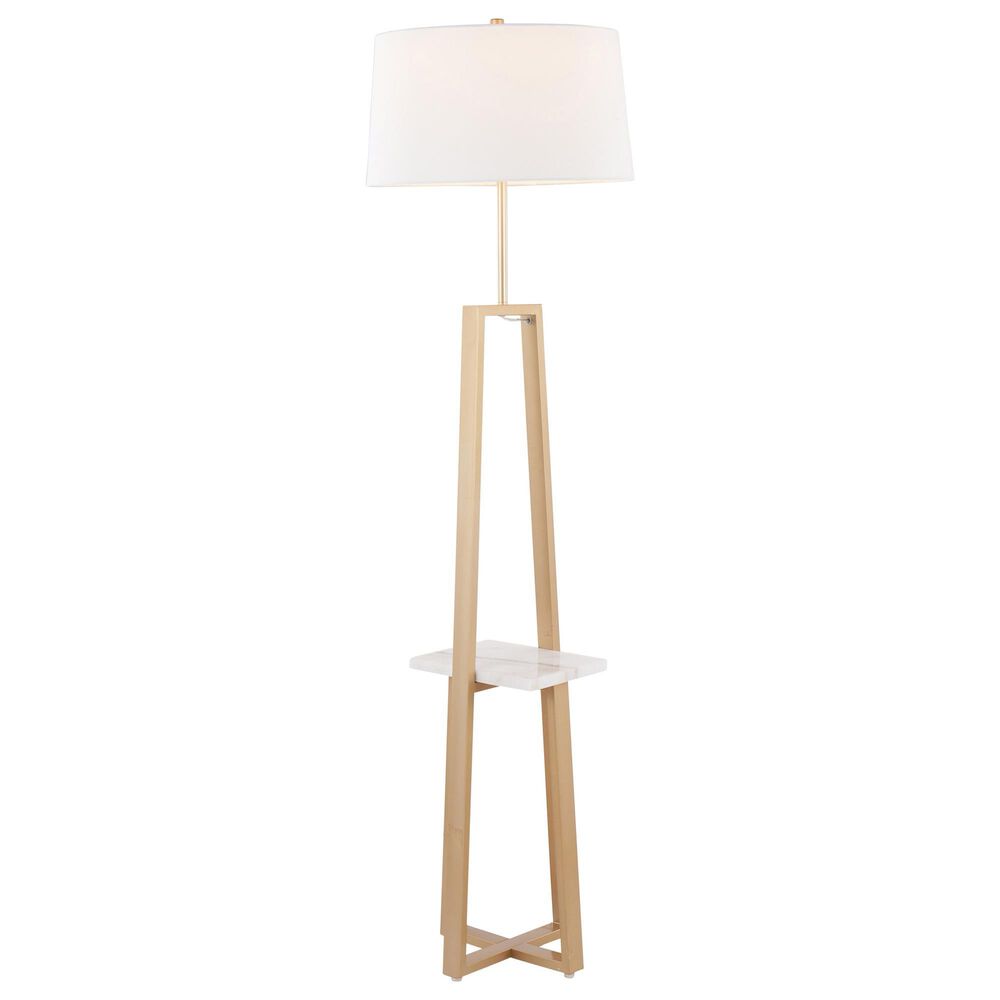 Lumisource Cosmo Floor Lamp in Gold and White, , large