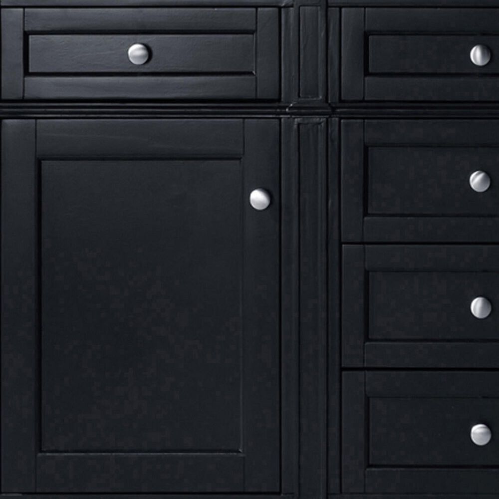 James Martin Vanities Brittany 60&quot; Double Bathroom Vanity in Black Onyx with 3 cm White Zeus Quartz Top and Rectangular Sinks, , large