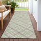 Dalyn Rug Company Soft Essentials Plaid Celery 2"3" x 7"6" Indoor/Outdoor Runner, , large