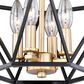 Vaxcel Turin 4-Light Semi Flush Mount in Noble Bronze and Natural Brass, , large