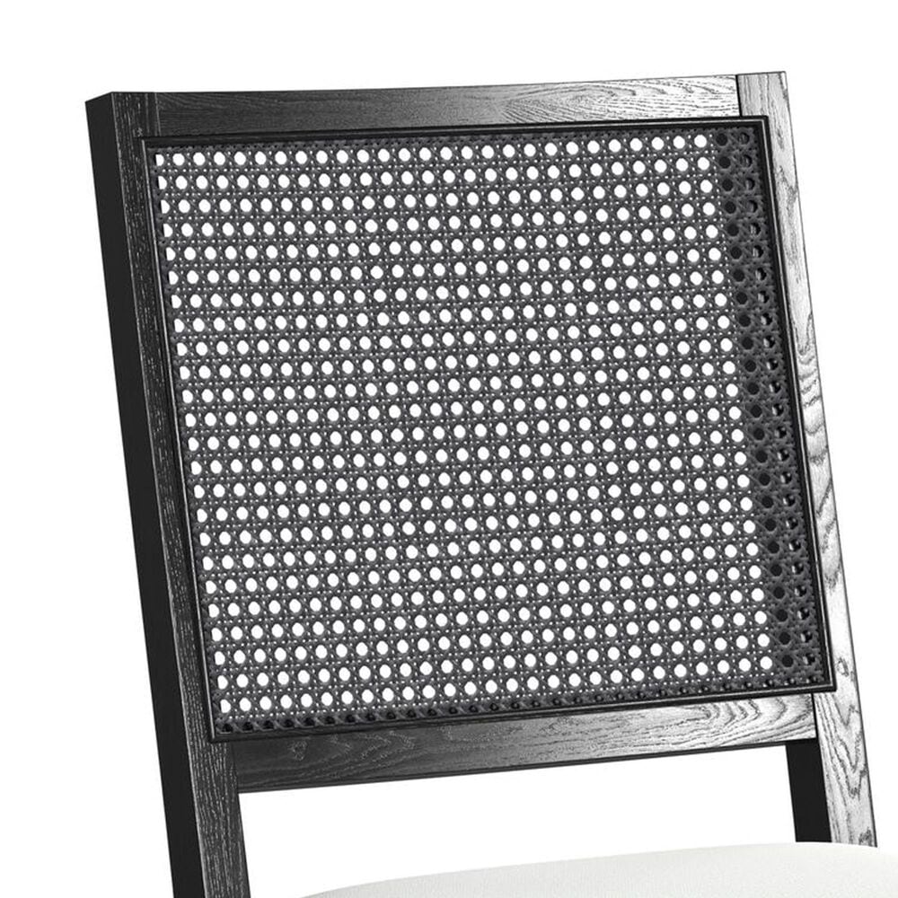 Mayberry Hill Bahama Breeze Dining Side Chair with White Cushion in Black, , large
