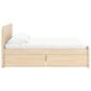 Ashley Onita King Panel Platform Bed with 1 Side Storage in Natural, , large