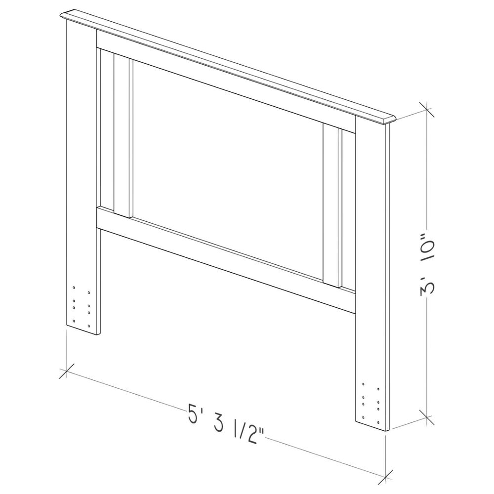 Lemoore Essential Full/Queen Panel Headboard with Side Style in Rockport White, , large