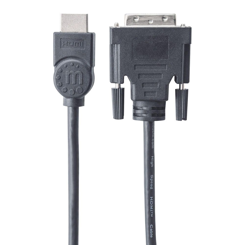 Manhattan 6" HDMI to DVI-D Cable in Black, , large