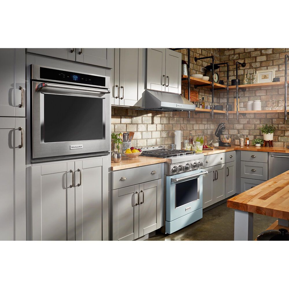 KitchenAid 4.1 Cu. Ft. Freestanding Gas Range with True Convection in Misty Blue, , large