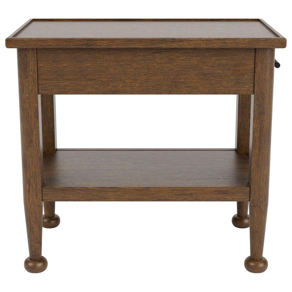 Riverside Furniture Calhoun Chairside Table in Ebony Whiskey Oak, , large