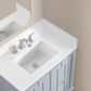 37B Kinsale 30" Single Bathroom Vanity Cabinet in Soft Blue with White Composite Stone Top and Backsplash, , large